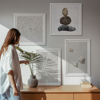 Paveikslų kompozicija ant sienos Smėlio akmenų modernūs dažai