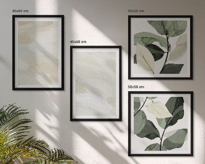 4 paveikslų rinkinys su rėmais Ryškūs abstraktūs boho dažai