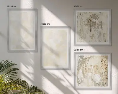 4 paveikslų rinkinys su rėmais ryškios tekstūros dažų dizaino
