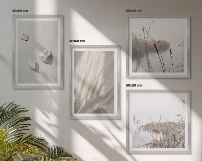 4 paveikslų rinkinys su rėmais Boho stiliaus struktūros stambūs planai