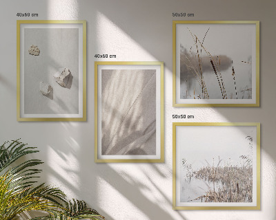 4 paveikslų rinkinys su rėmais Boho stiliaus struktūros stambūs planai