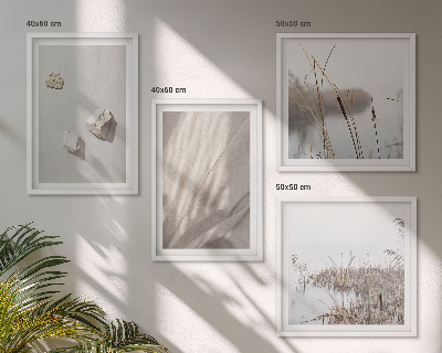 4 paveikslų rinkinys su rėmais Boho stiliaus struktūros stambūs planai