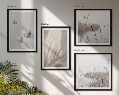 4 paveikslų rinkinys su rėmais Boho stiliaus struktūros stambūs planai