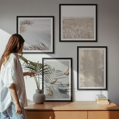 Daugiadalis paveikslas su rėmu Boho natūralios tekstūros