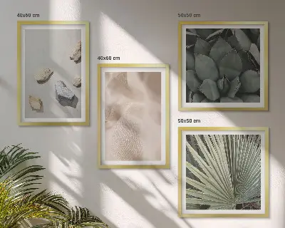 Akmens ir medžio audinio tekstūrų paveikslų rinkinys 4 dalių rinkinys su rėmais