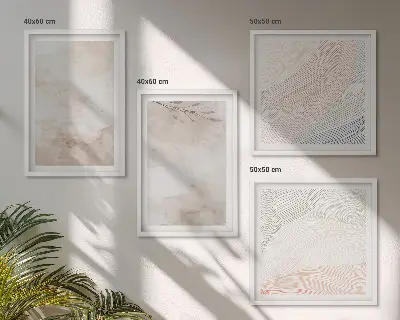 Paveikslų kompozicija ant sienos akvareliniai lapai pastelinėmis spalvomis