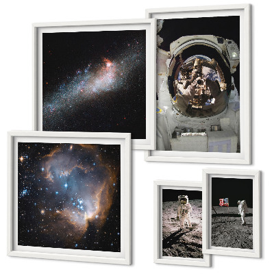 Sieninė paveikslų galerija Astronautai nusileidžia Mėnulyje