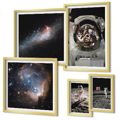 Sieninė paveikslų galerija Astronautai nusileidžia Mėnulyje
