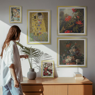 Sieninė paveikslų galerija Gėlių meno kompozicijos