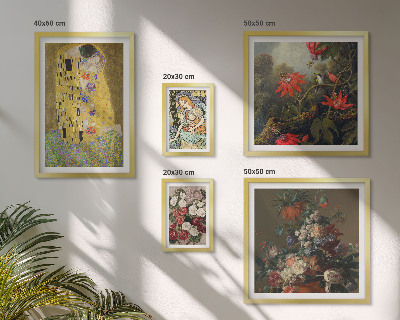 Sieninė paveikslų galerija Gėlių meno kompozicijos