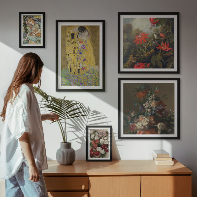 Sieninė paveikslų galerija Gėlių meno kompozicijos