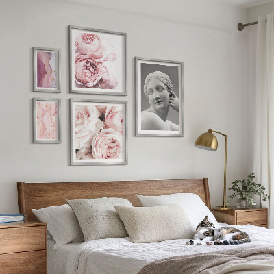 Sieninė paveikslų galerija Klasikinės gėlių skulptūros