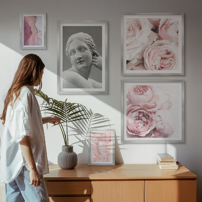 Sieninė paveikslų galerija Klasikinės gėlių skulptūros