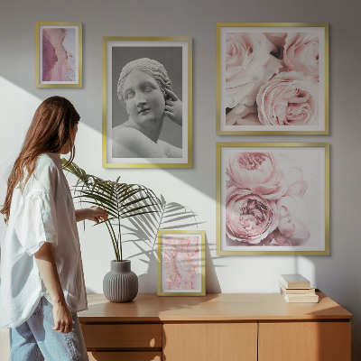 Sieninė paveikslų galerija Klasikinės gėlių skulptūros