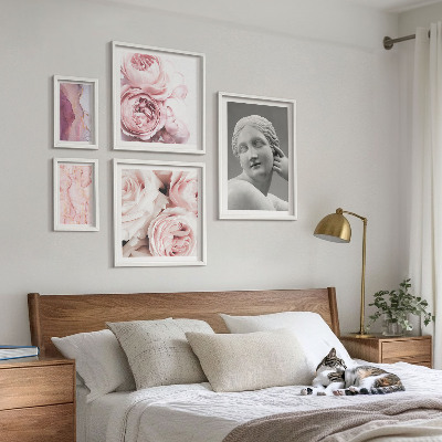 Sieninė paveikslų galerija Klasikinės gėlių skulptūros