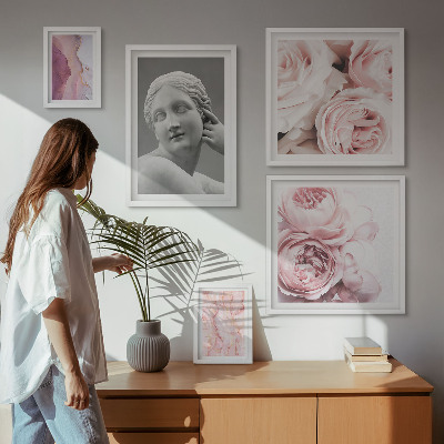 Sieninė paveikslų galerija Klasikinės gėlių skulptūros