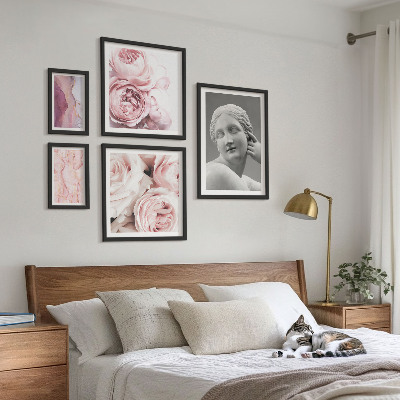 Sieninė paveikslų galerija Klasikinės gėlių skulptūros