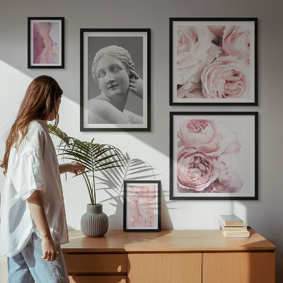 Sieninė paveikslų galerija Klasikinės gėlių skulptūros