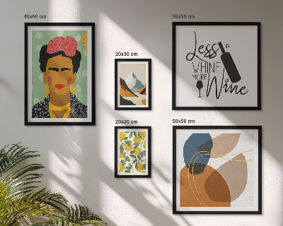 5 paveikslų rinkinys su rėmais Boho stiliaus portretų abstrakcijos