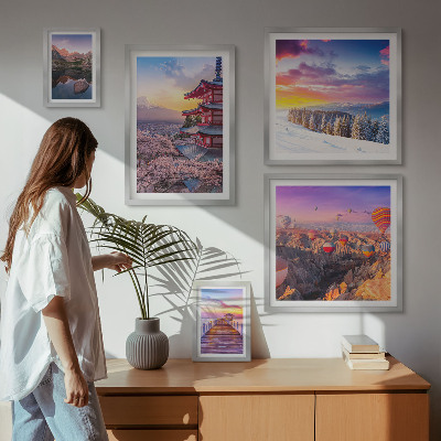 Sieninė paveikslų galerija Azijos kalnai ir gėlės