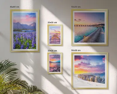 Sienų paveikslų galerija peizažai su gamtos ir kalnų vaizdais