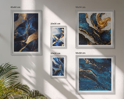 Sieninė paveikslų galerija Abstraktūs mėlyni raštai