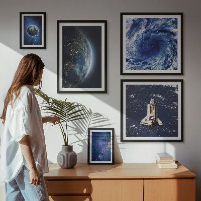 5 paveikslų rinkinys su rėmais Žemės kosminiai peizažai