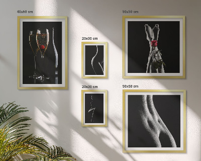 Paveikslų rinkinys miegamajam Elegantiški modernūs akcentai Juoda ir raudona