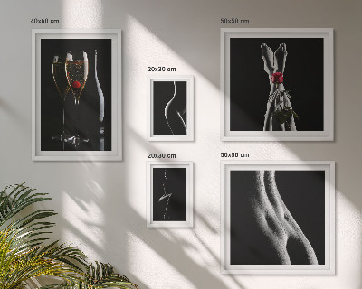 Paveikslų rinkinys miegamajam Elegantiški modernūs akcentai Juoda ir raudona