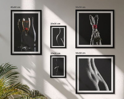 Paveikslų rinkinys miegamajam Elegantiški modernūs akcentai Juoda ir raudona