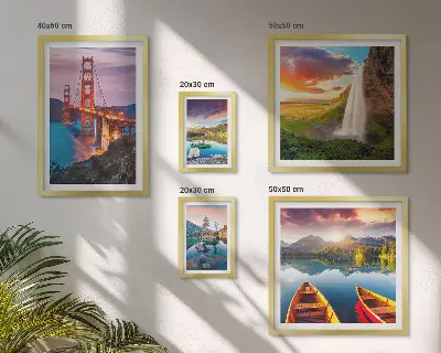 Sieninė paveikslų galerija peizažai su gamtos vaizdais ir tiltais JAV