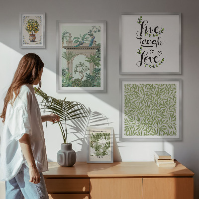 Sieninė paveikslų galerija Augalų motyvai bohemiški akcentai