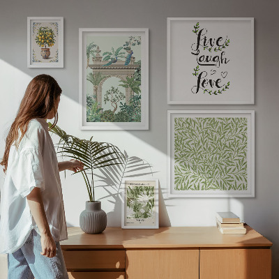 Sieninė paveikslų galerija Augalų motyvai bohemiški akcentai