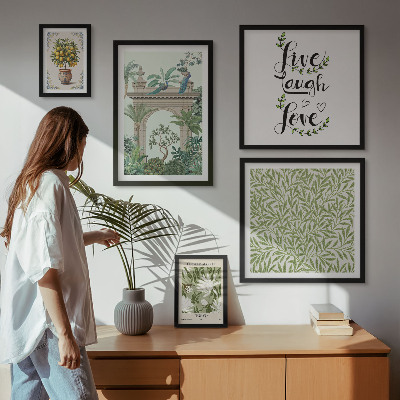 Sieninė paveikslų galerija Augalų motyvai bohemiški akcentai