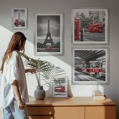 Sieninė paveikslų galerija Stilingi Londono ir Paryžiaus vaizdai