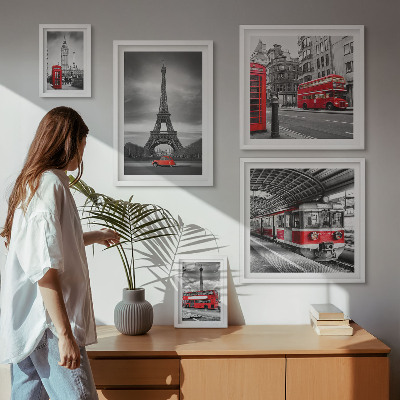 Sieninė paveikslų galerija Stilingi Londono ir Paryžiaus vaizdai