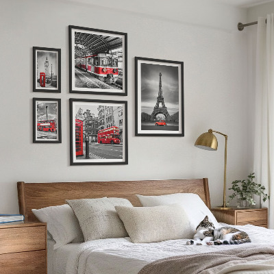 Sieninė paveikslų galerija Stilingi Londono ir Paryžiaus vaizdai