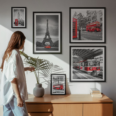 Sieninė paveikslų galerija Stilingi Londono ir Paryžiaus vaizdai