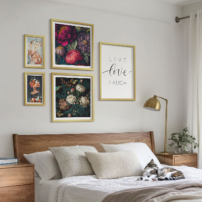 Sieninė paveikslų galerija Gėlių motyvaciniai šūkiai