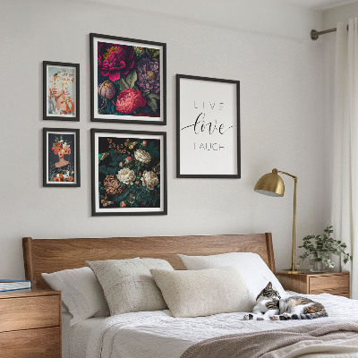 Sieninė paveikslų galerija Gėlių motyvaciniai šūkiai
