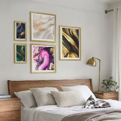 Sienų paveikslų galerija modernūs abstraktūs raštai