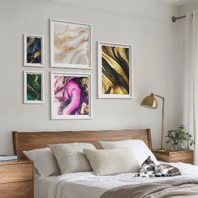 Sienų paveikslų galerija modernūs abstraktūs raštai