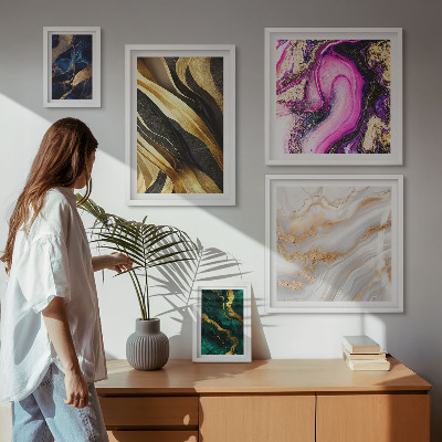 Sieninė paveikslų galerija Abstraktūs modernūs raštai