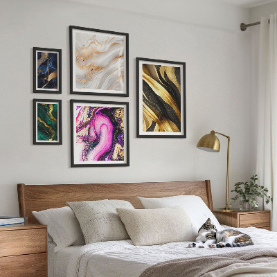 Sieninė paveikslų galerija Abstraktūs modernūs raštai