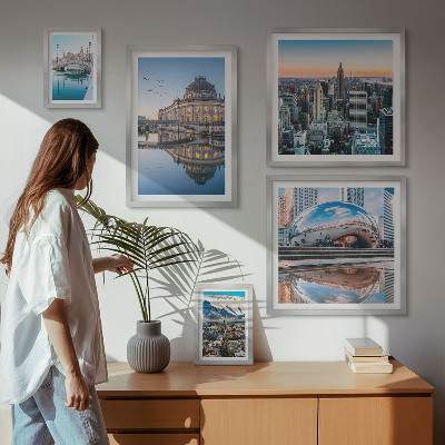 Sieninė paveikslų galerija Miesto peizažai architektūra gamta