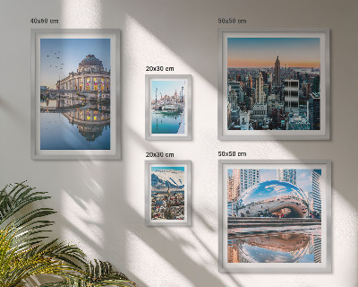 Sieninė paveikslų galerija Miesto peizažai architektūra gamta