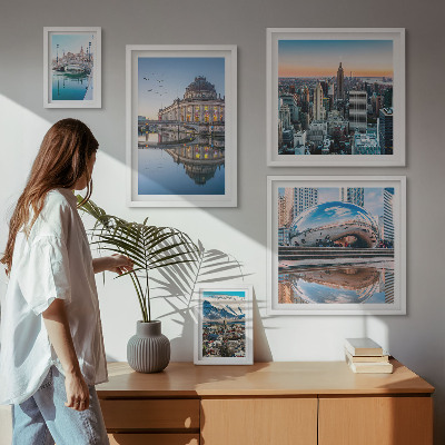 Sieninė paveikslų galerija Miesto peizažai architektūra gamta