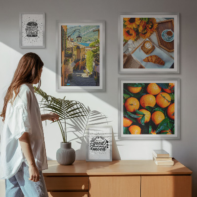 Sieninė paveikslų galerija Kavinės vaizdai į gatves