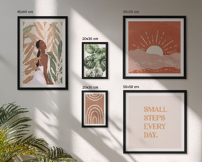 Sieninė paveikslų galerija Boho stiliaus augalų motyvas