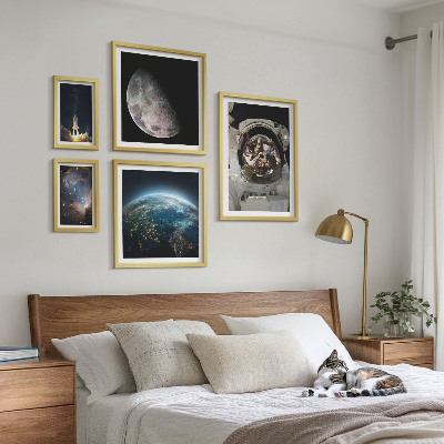 Paveikslų rinkinys miegamajam Astronauto atradimai kosmose